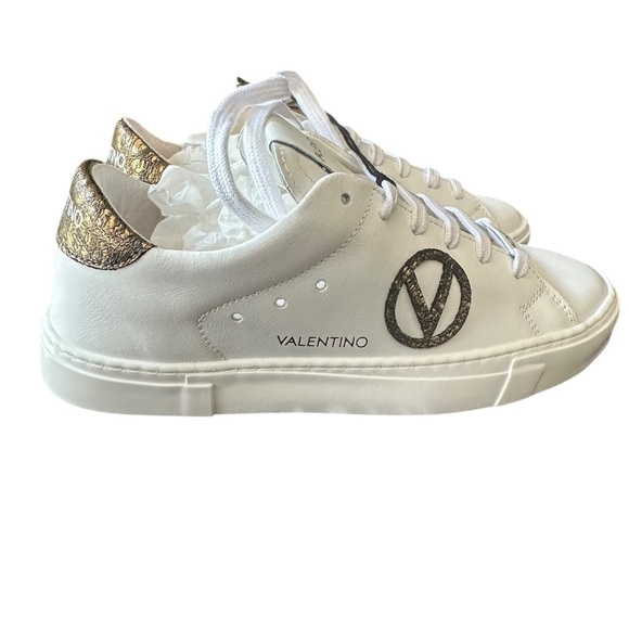 Valentino White Leather Sneakers size 38 - Picture 3 of 11